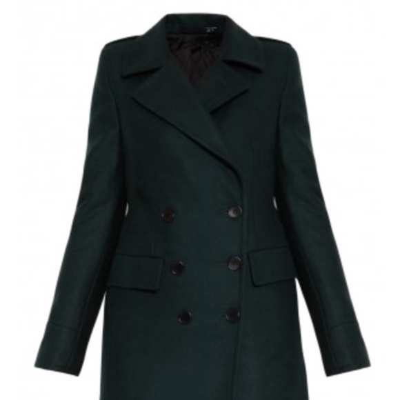 BLK DNM Green Military Wool Winter Coat - Picture 3 of 6